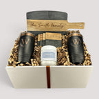 Black Marble & Acacia Wood Serving Board with Handle Engraved Personalized Gift Set