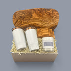 Premium Olive Wood Cutting Board Personalized Gift Set | Laser Engraved | Closing Day Gifts