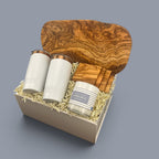 Premium Olive Wood Cutting Board Personalized Gift Set | Laser Engraved | Closing Day Gifts