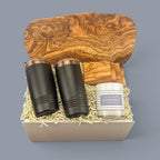 Premium Olive Wood Cutting Board Personalized Gift Set | Laser Engraved | Closing Day Gifts