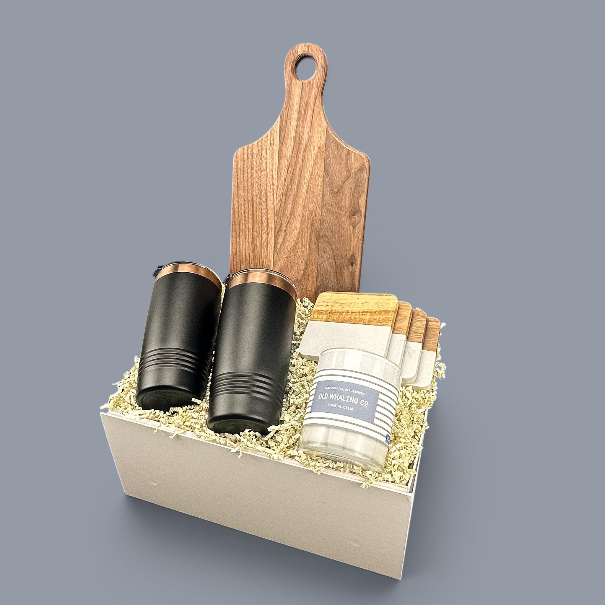 Walnut Cutting Board with Handle Personalized Gift Set | Laser Engraved | Closing Day Gifts