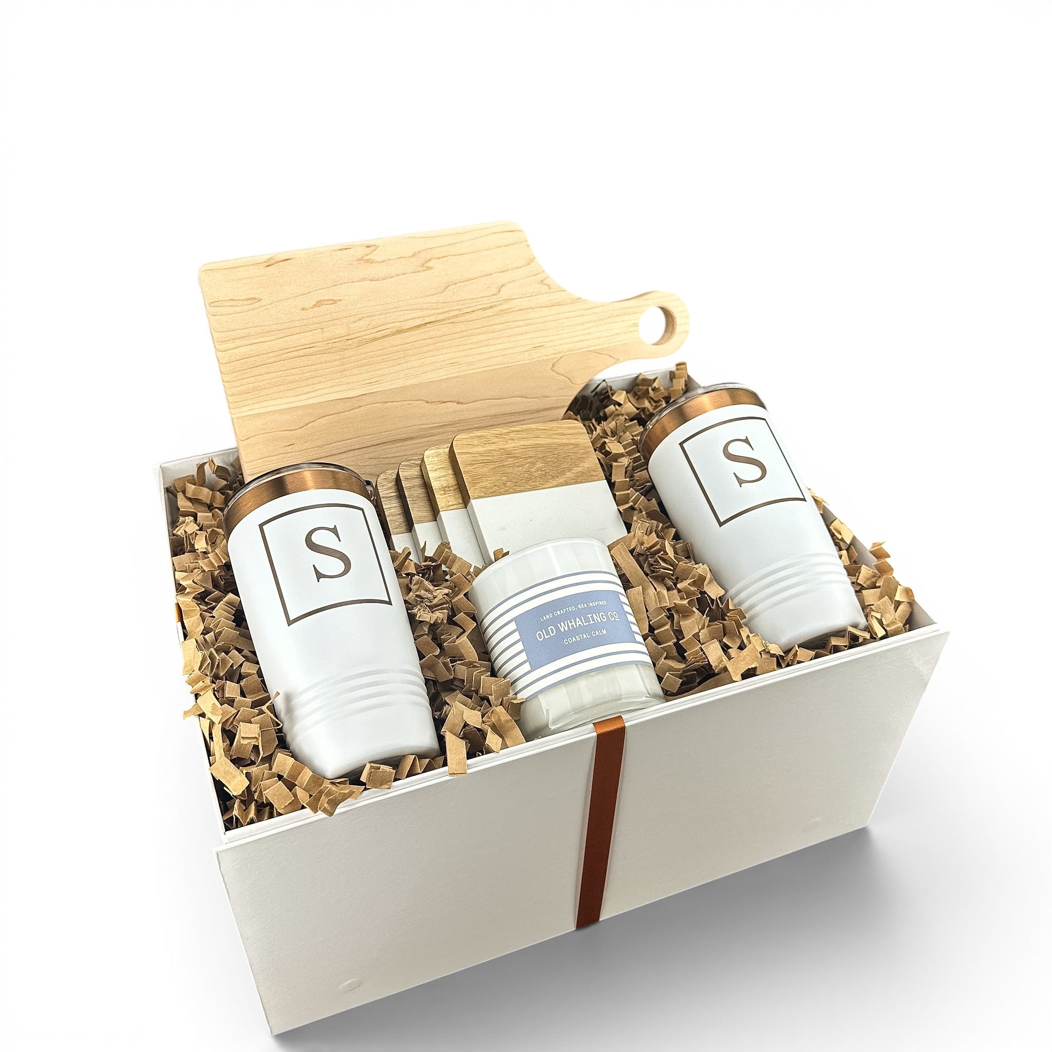 Maple Cutting Board with Handle Personalized Gift Set | Laser Engraved | Closing Day Gifts