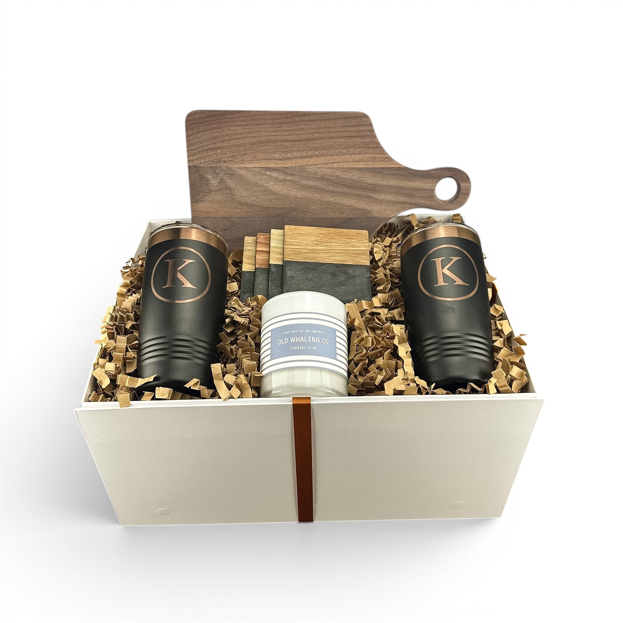 Walnut Cutting Board with Handle Personalized Gift Set | Laser Engraved | Closing Day Gifts