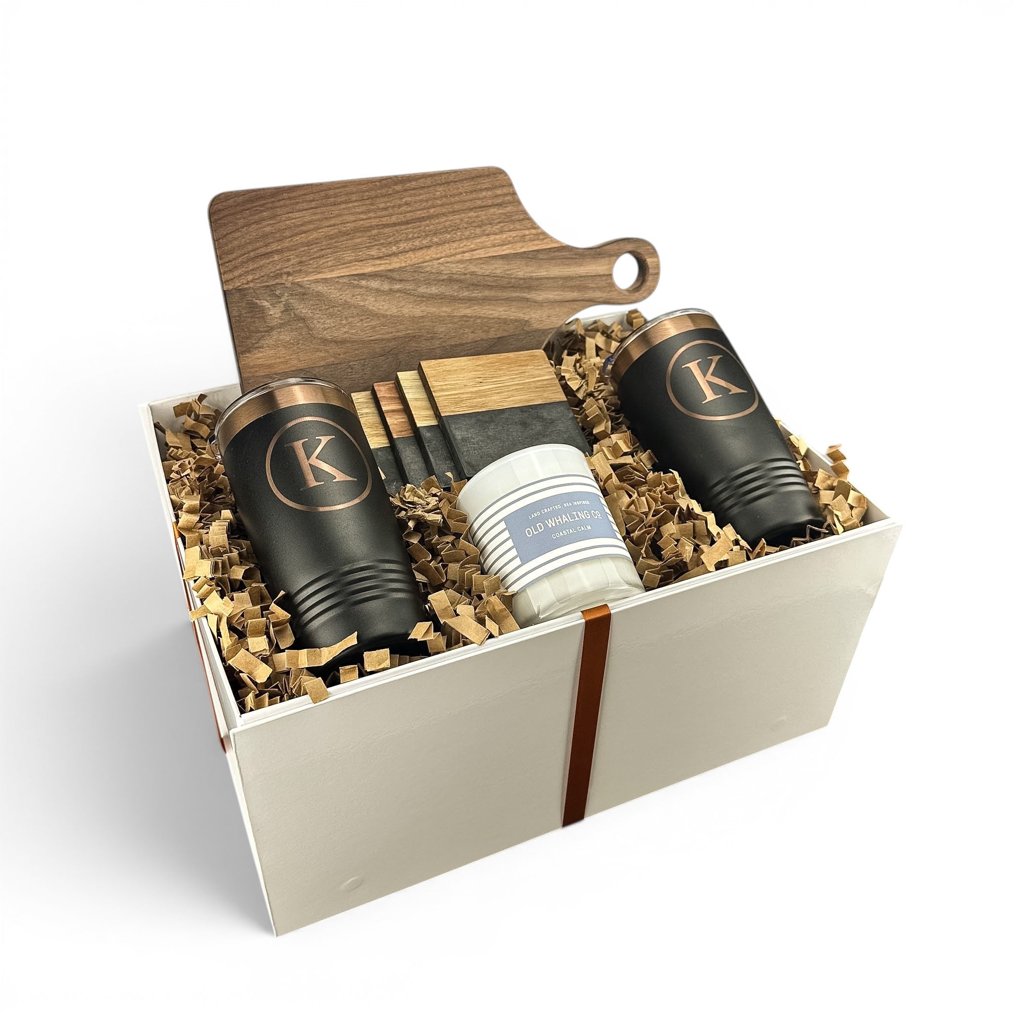Walnut Cutting Board with Handle Personalized Gift Set | Laser Engraved | Closing Day Gifts