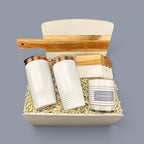 White Marble Serving Board with Handle Personalized Gift Set | Laser Engraved | Closing Day Gifts