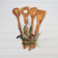 Set of 4 Olive Wood Cooking Spoons | Closing Gift Add-On | Closing Day Gifts