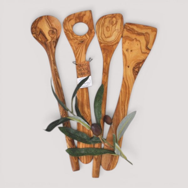 Set of 4 Olive Wood Cooking Spoons | Closing Gift Add-On | Closing Day Gifts
