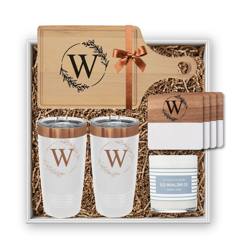 Maple Cutting Board with Handle Engraved Personalized Gift Set