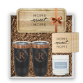 Rubber Wood Valet Entry Table Tray Personalized Gift Set | Laser Engraved | Closing Day Gifts