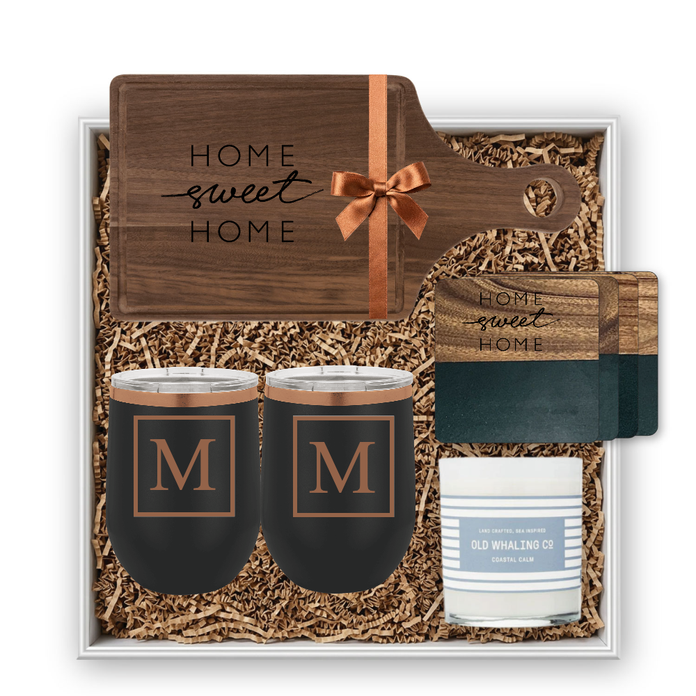 Walnut Cutting Board with Handle Engraved Personalized Gift Set
